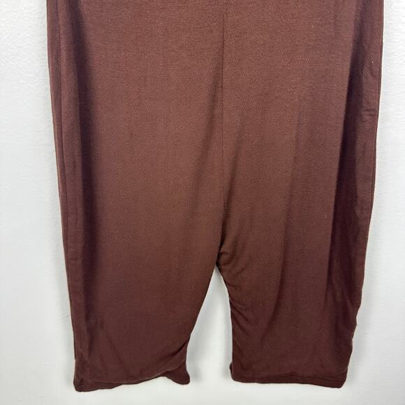 NWT Baby Mama Naked Wardrobe Womens High Neck Brown Jumpsuit Short Romper Small - Picture 6 of 9